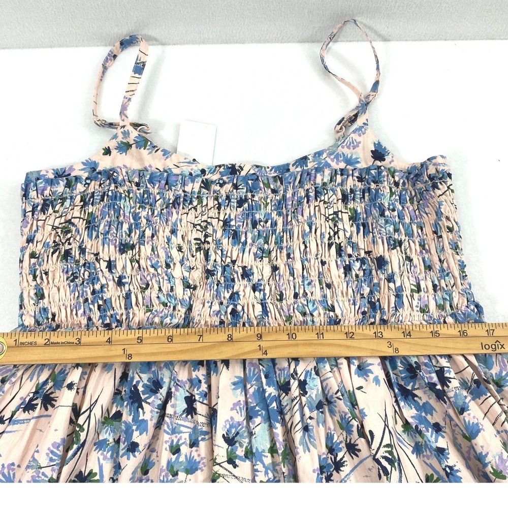 A Pea in the Pod Sundress Womens Medium Pink Floral Smocked Maternity Maxi - Picture 9 of 12